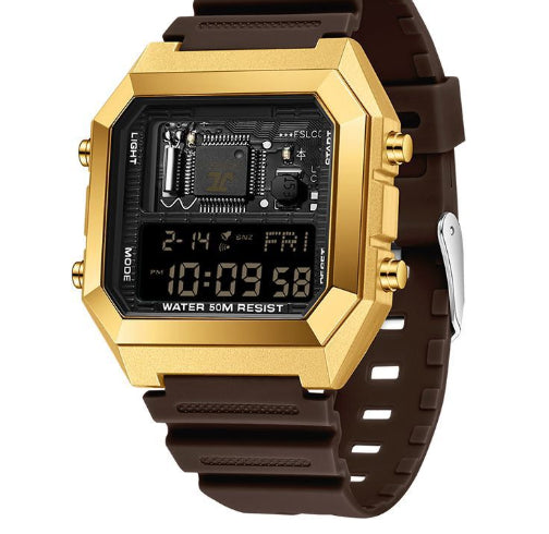 Fashion Square Waterproof Electronic Watch Multifonctionnel Student Sports Watch