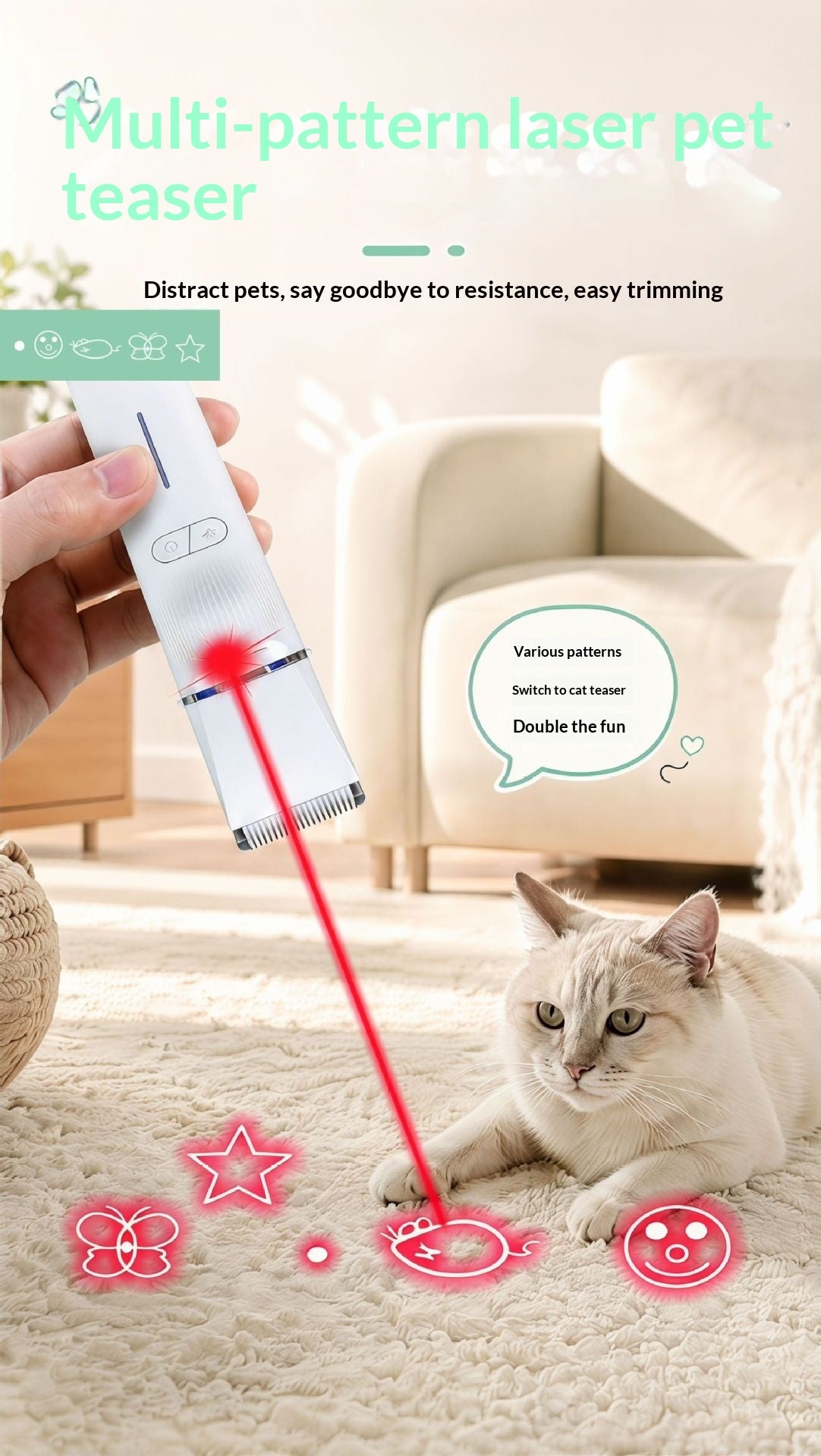Clipper électrique pour animaux de compagnie de haute puissance & Trimeur de grooming Cat.