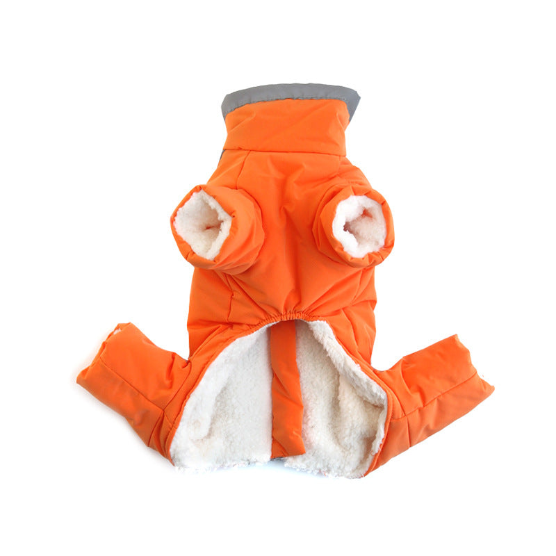 Revêtement en coton velouté en peluche manteau chaud et confortable manteau de chien réfléchissant