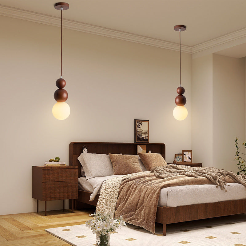 Wabi-sabi Style Guesthouse Single-head Long-string Pendant Light