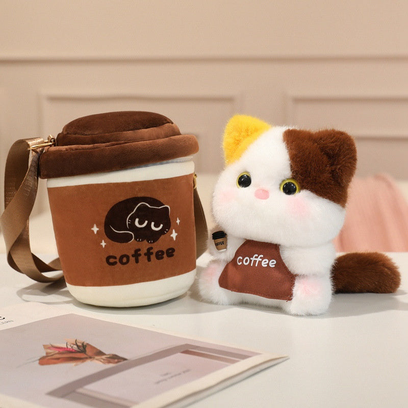 Jouet en peluche de la série de café Poop Cat