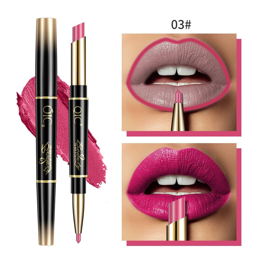 2-en-1 Stylo rouge à lèvres imperméable à l'eau