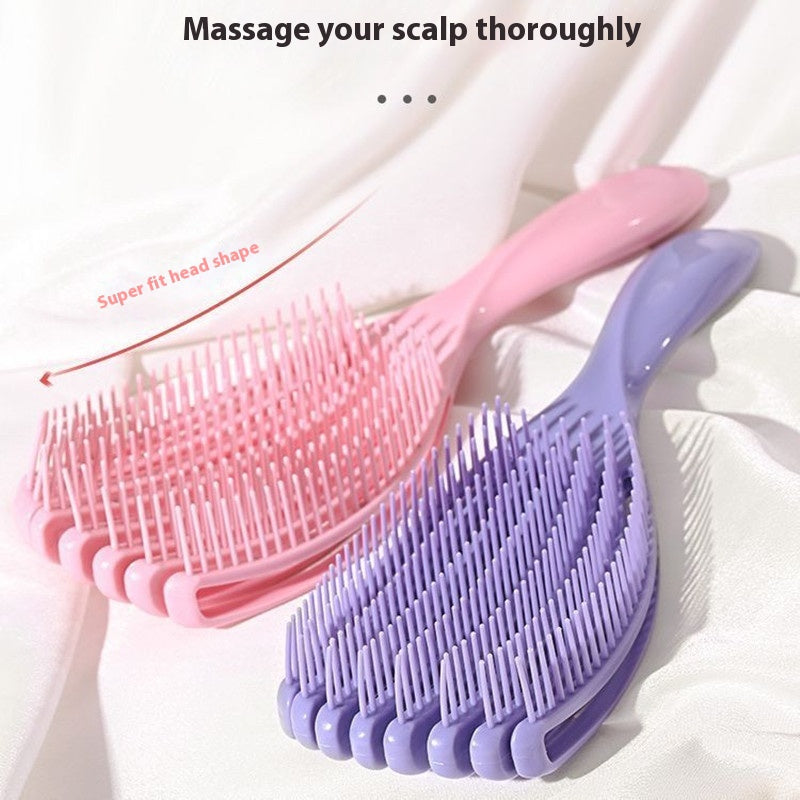 Multifunctional ribbed massage comb