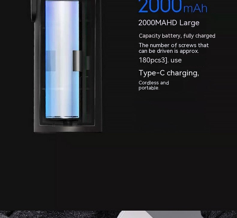 Tournevis électrique Chargage sans fil sans fil Ménage automatique Forage électrique Vis