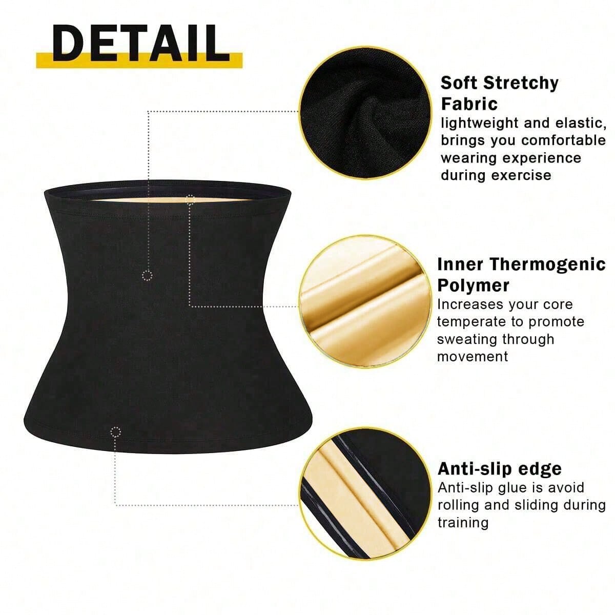 Bande de ceinture de sweat Trimmer pour les hommes Lower Belly Fat Sauna Slimming Belt Wor
