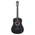 Guitare acoustique ronde noir mat de 38 pouces avec des pics