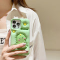 Decompression Applicable Cute Green Pressing Star Phone Case