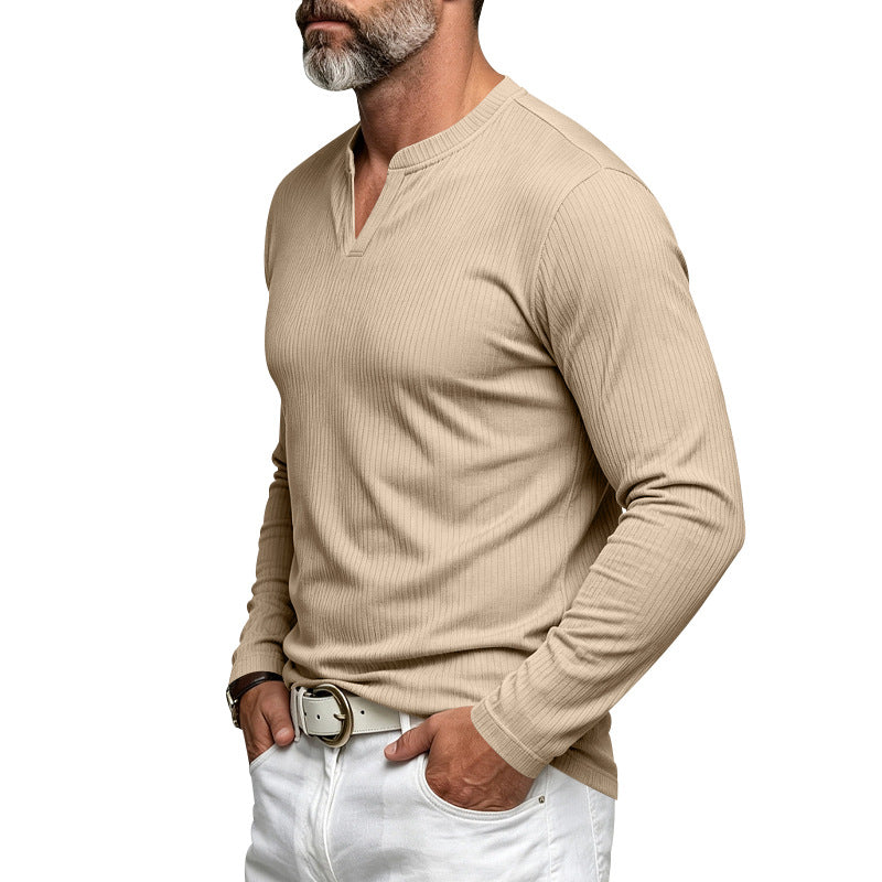 Chandail Casual FallWinter Textured Basting Shirt