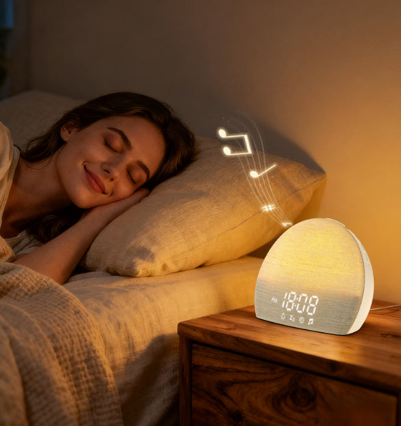 Wake up with the simulated sunrise alarm clock