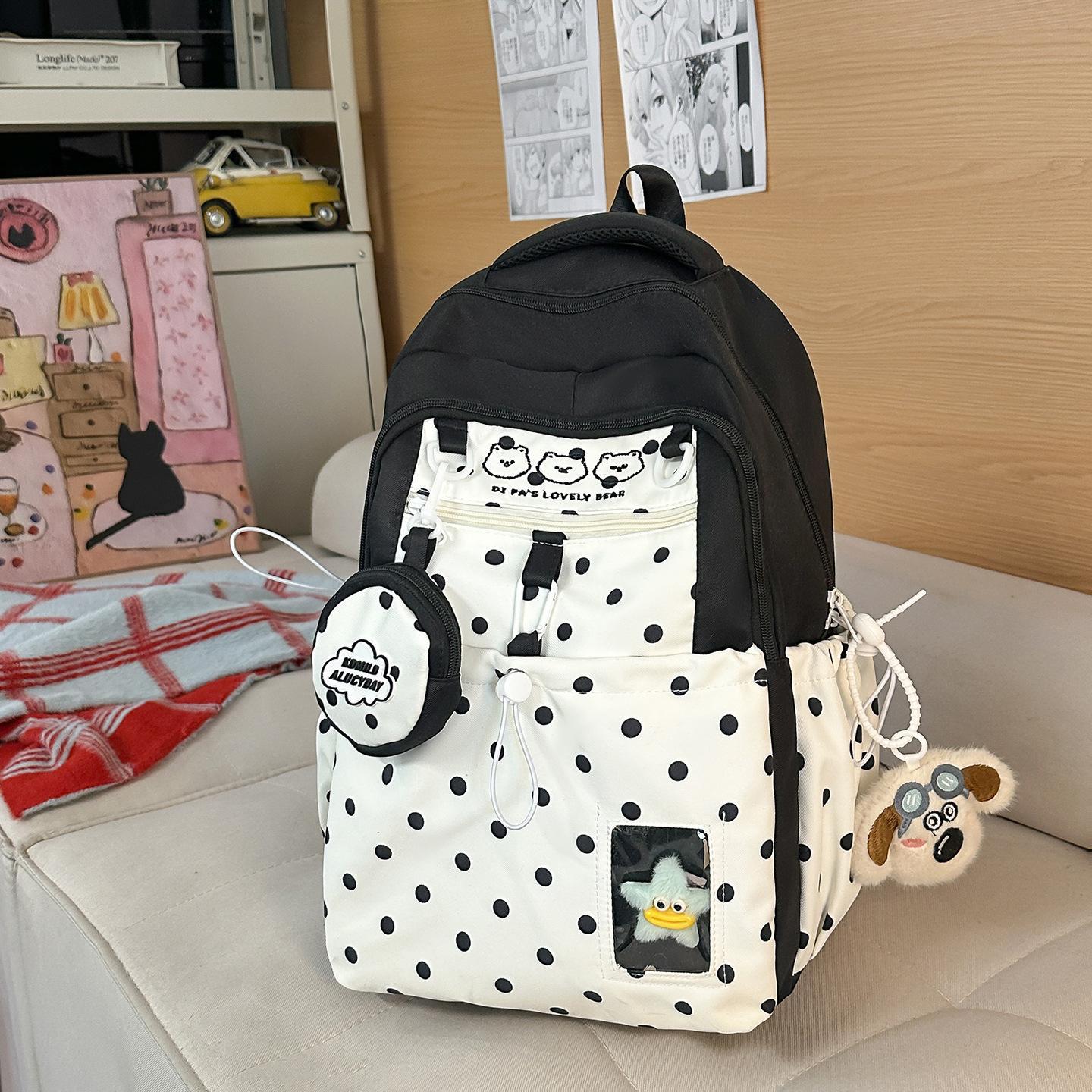 Sac à dos de voyage léger de style Preppy pour les étudiants du collège et du lycée