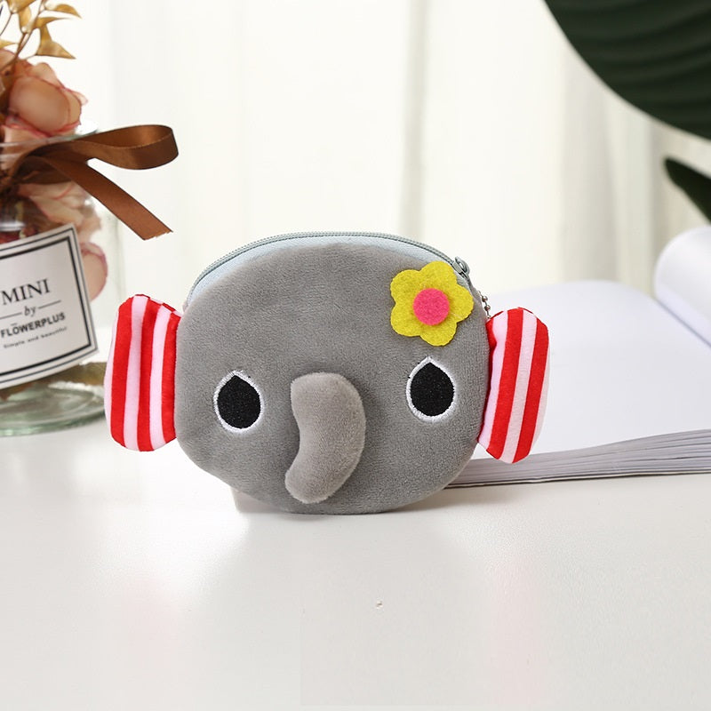 En peluche Mignon Coin Purse Cartoon Cloth cas clé pour femmes
