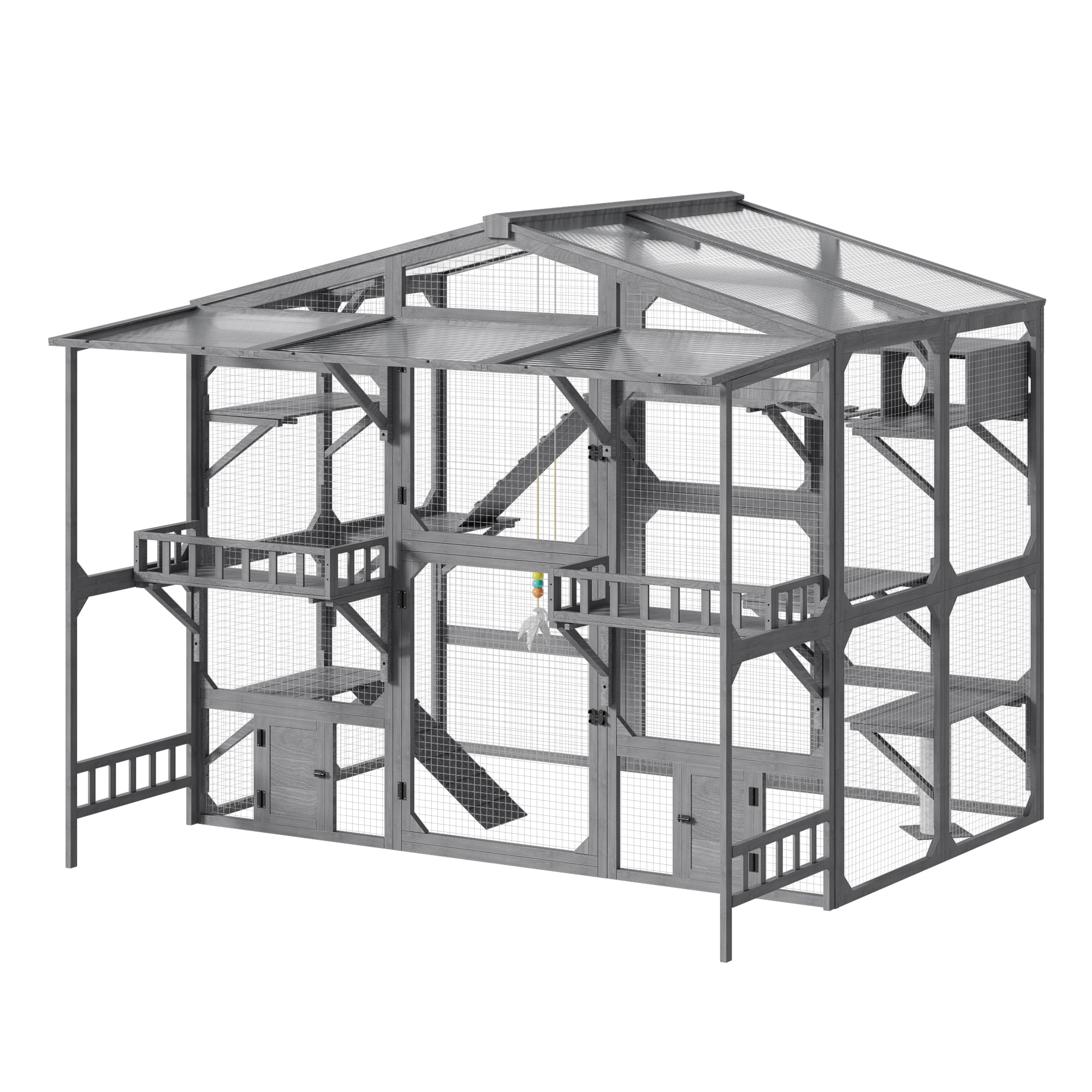 Grand Catio extérieur pour 6-10 Chats