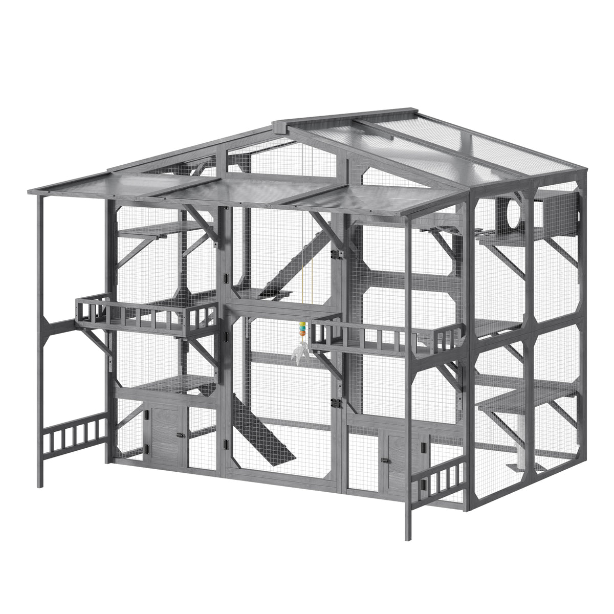 Grand Catio extérieur pour 6-10 Chats