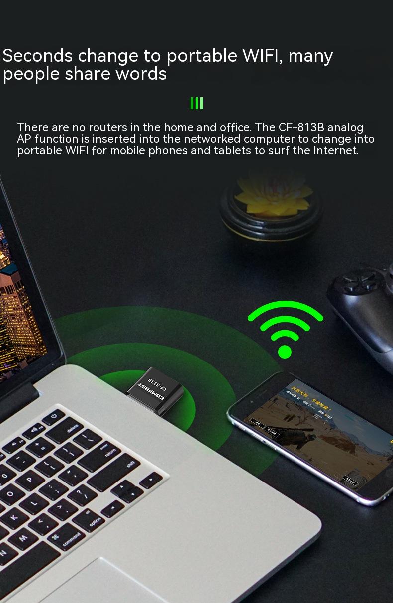 Carte réseau deux en un Mini Adaptateur Bluetooth Double bande AP