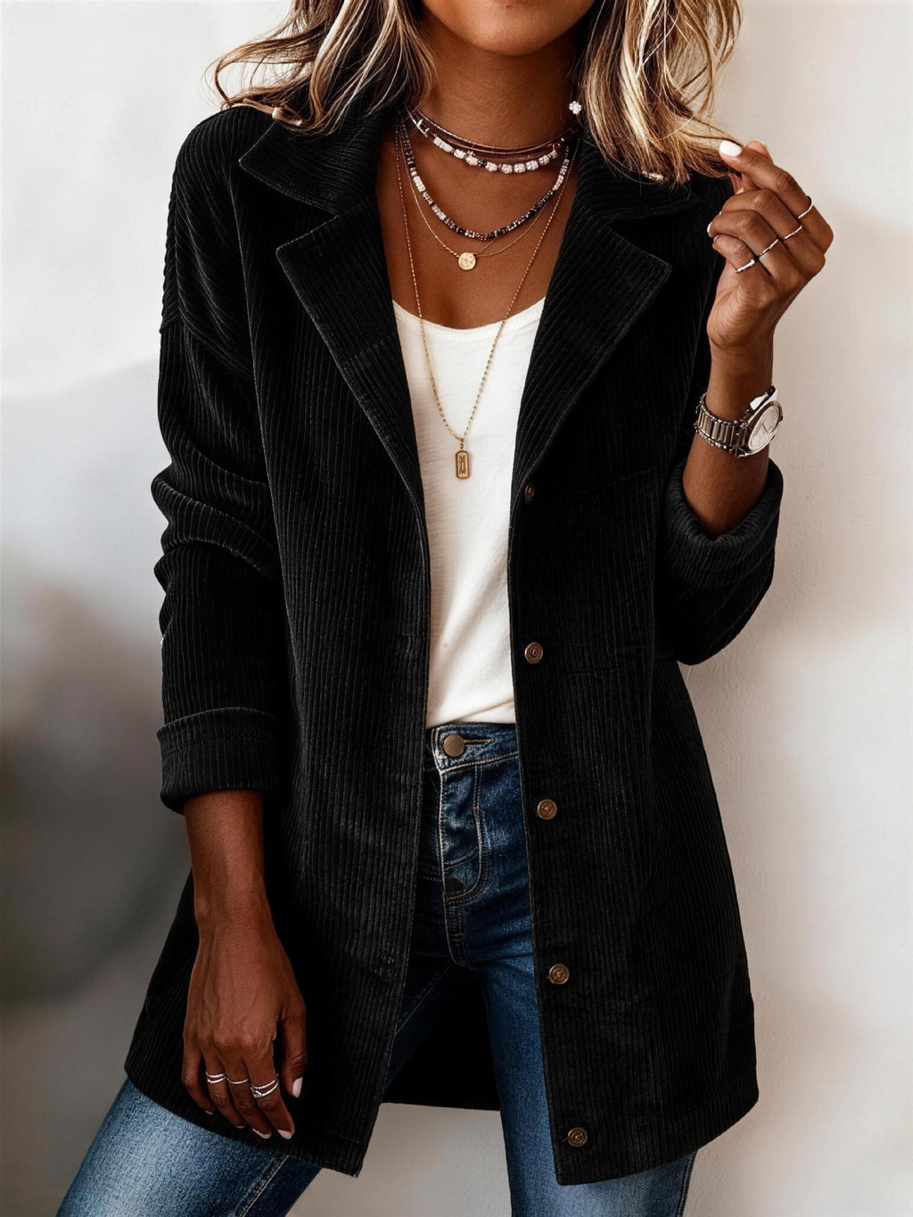 Femmes Mode Casual TopCoat