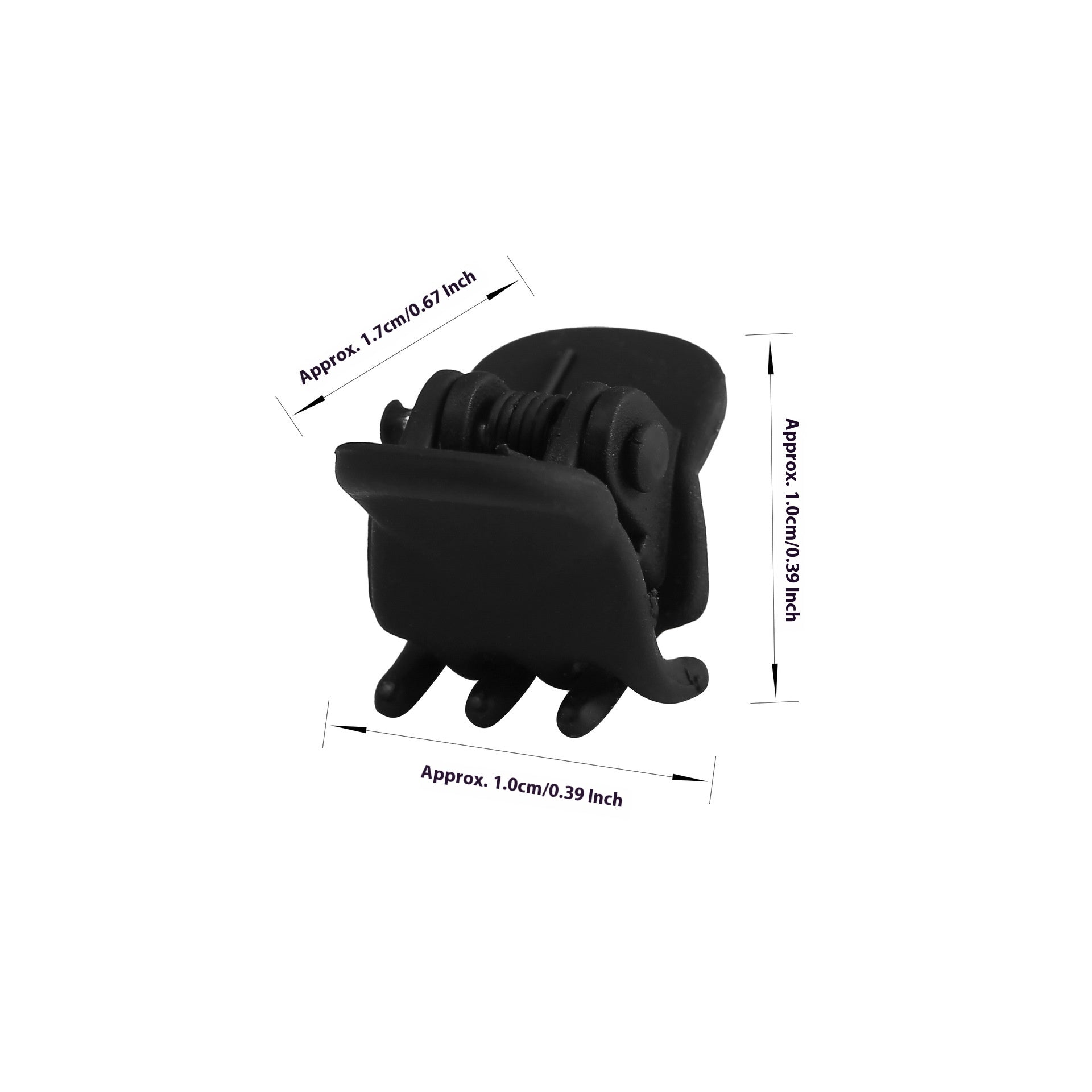 Matte Black Mini Griffe Clip 1cm Female Bangs Petits Coiffures Broyées pour Enfants