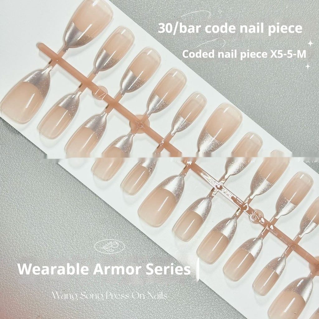 Oeil de chat 153 Silver Star River Fingertip White Ins Nails