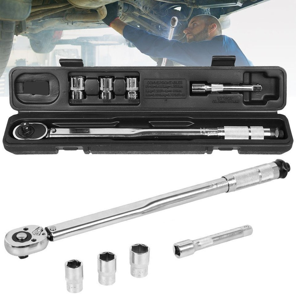 7pcs 1 2 pouces porte-torque à cliquet 28 - 210Nm avec 17 19 21mm prise de courant