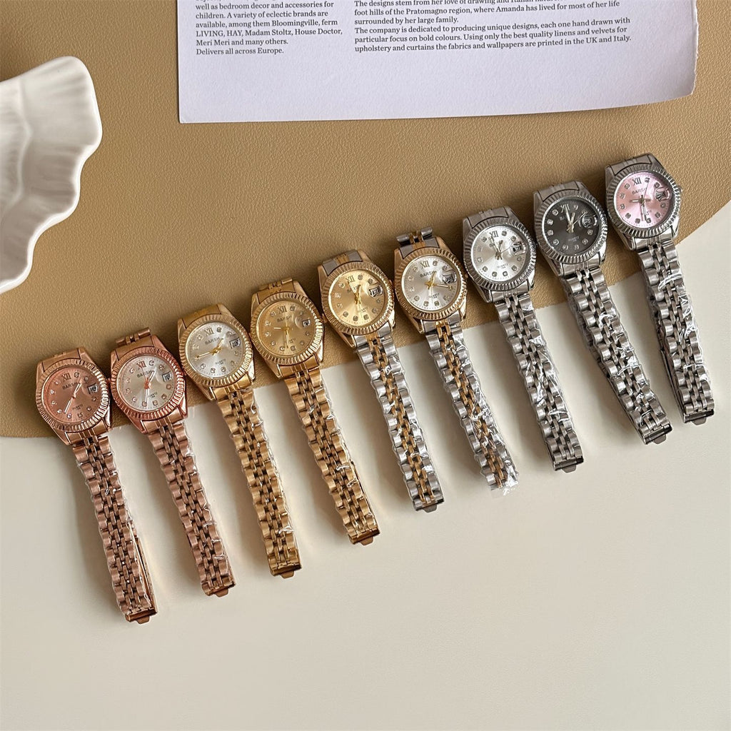 Casual Et pourtant sophistiqué Rond Diamant-face montre