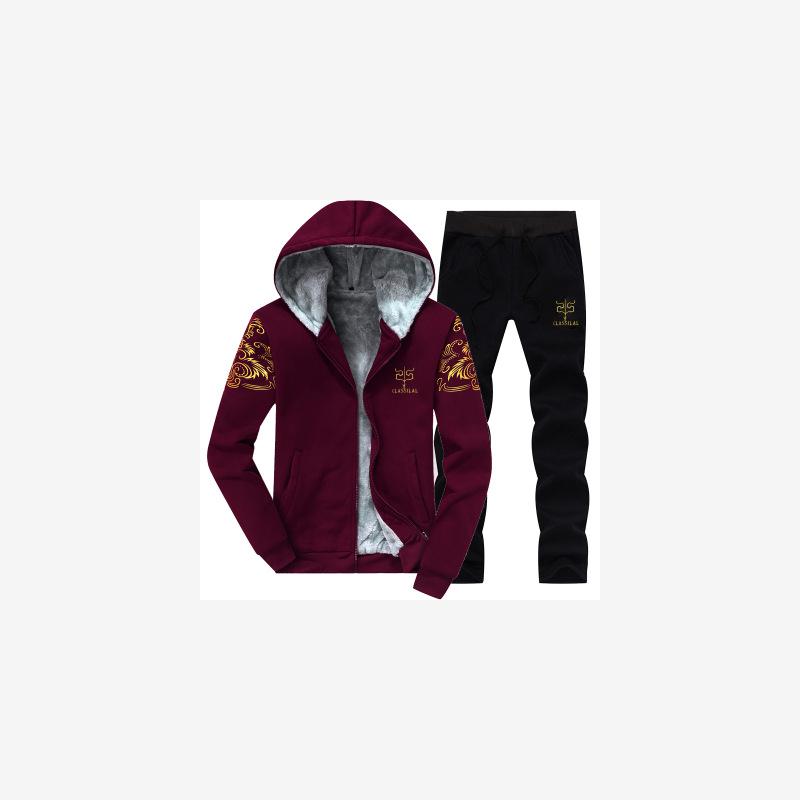 Vin rouge bleu marine Cardigan Fashionable gris costume de couleur unie