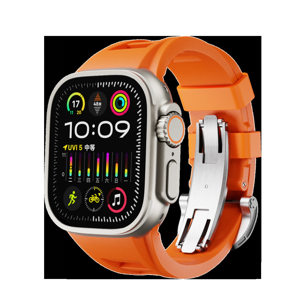 Montre Bracelet en silicone liquide S9 épingle boucle ultra pliante