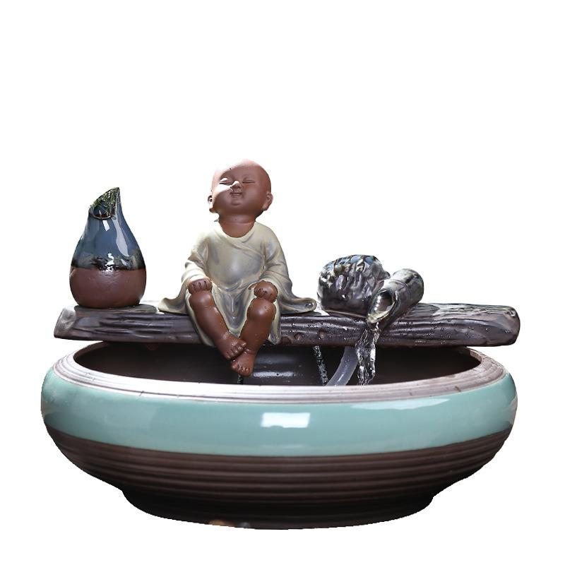 Céramique eau ornements réservoir de poisson salon bureau humidificateur
