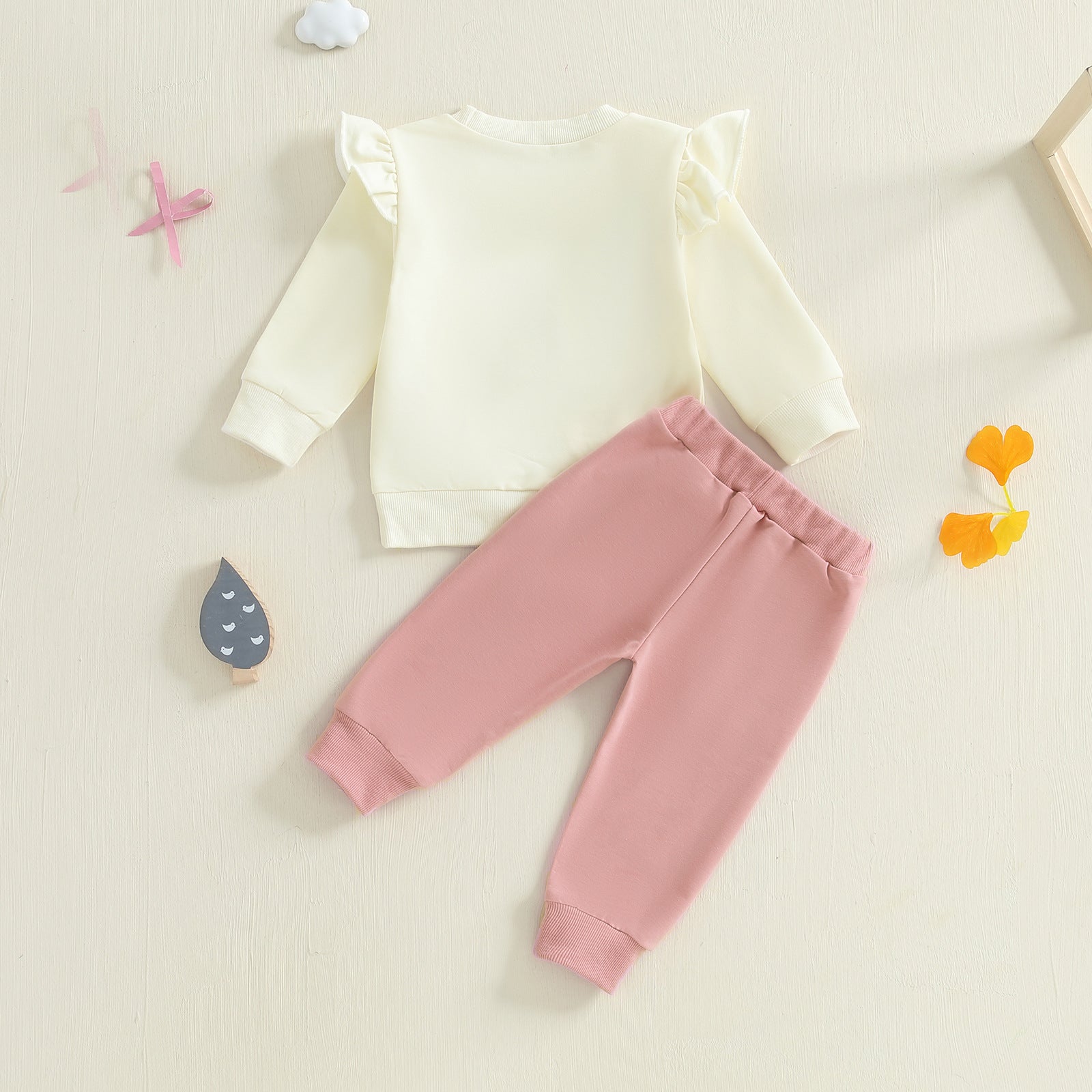 Bébé Filles Duck Et Letter-print Hoodie Set