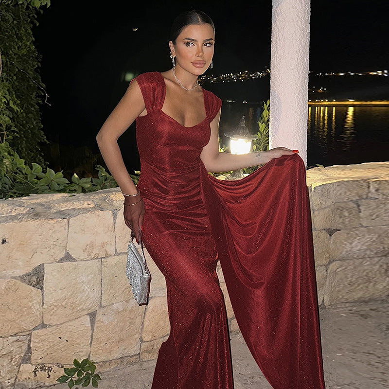 Robe longue de Veste mince et mince