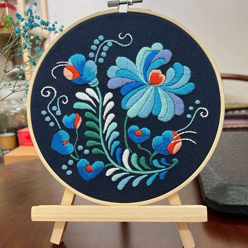 Peinture à la main Diy suspendu Kit de couture à fleurs tridimensionnel