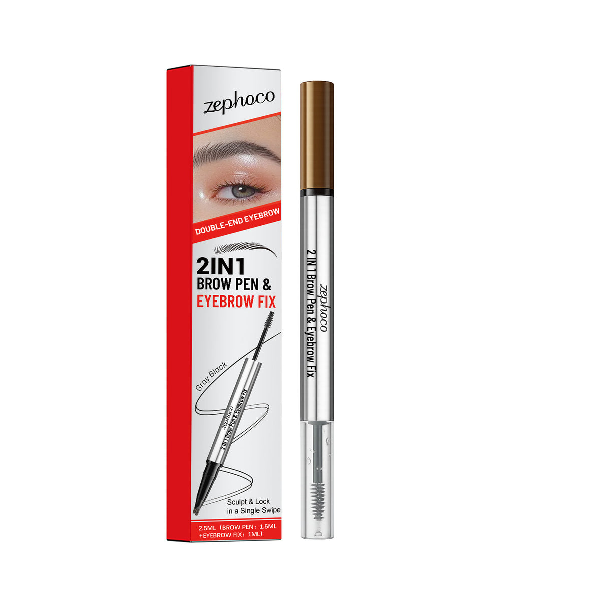 2-in-1 Stylish Eyebrow Pencil