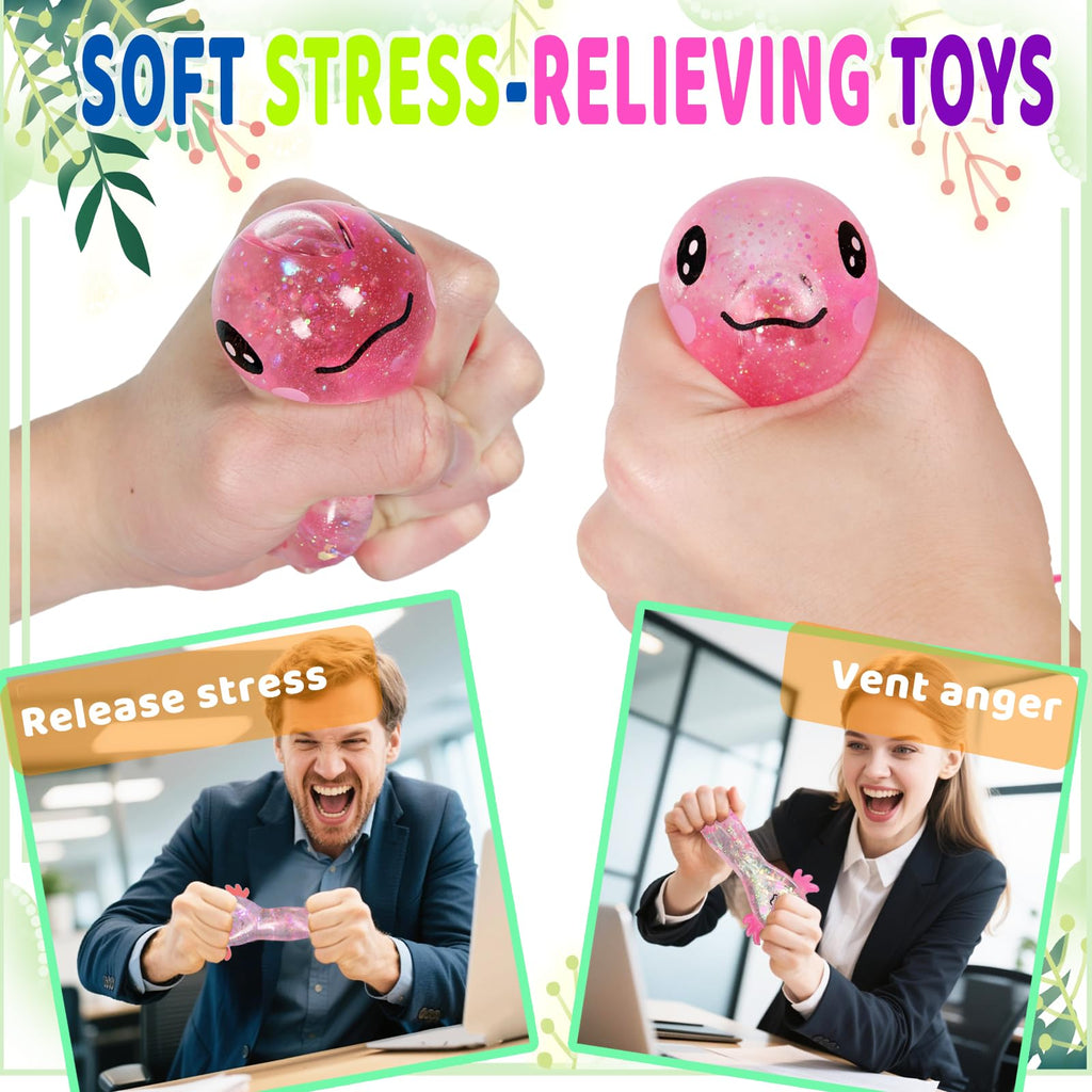 Axolotl Stress Relief Toy Glitter Fidget Toys Mignon Malt Sugar Axolotl Toy Fidget Toys Adul