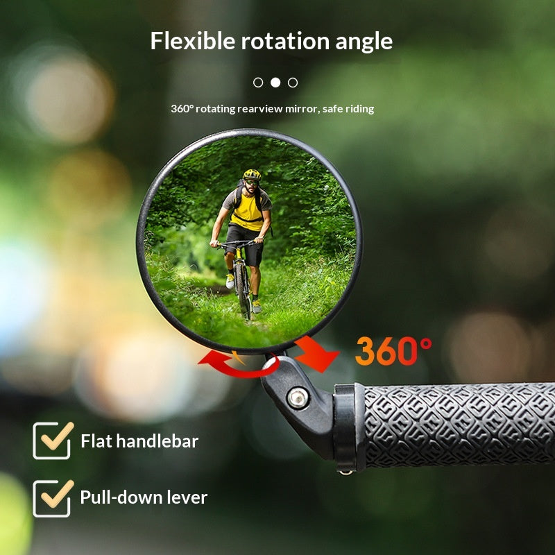 Grand Rétroviseur rond pliable Convex pour vélo
