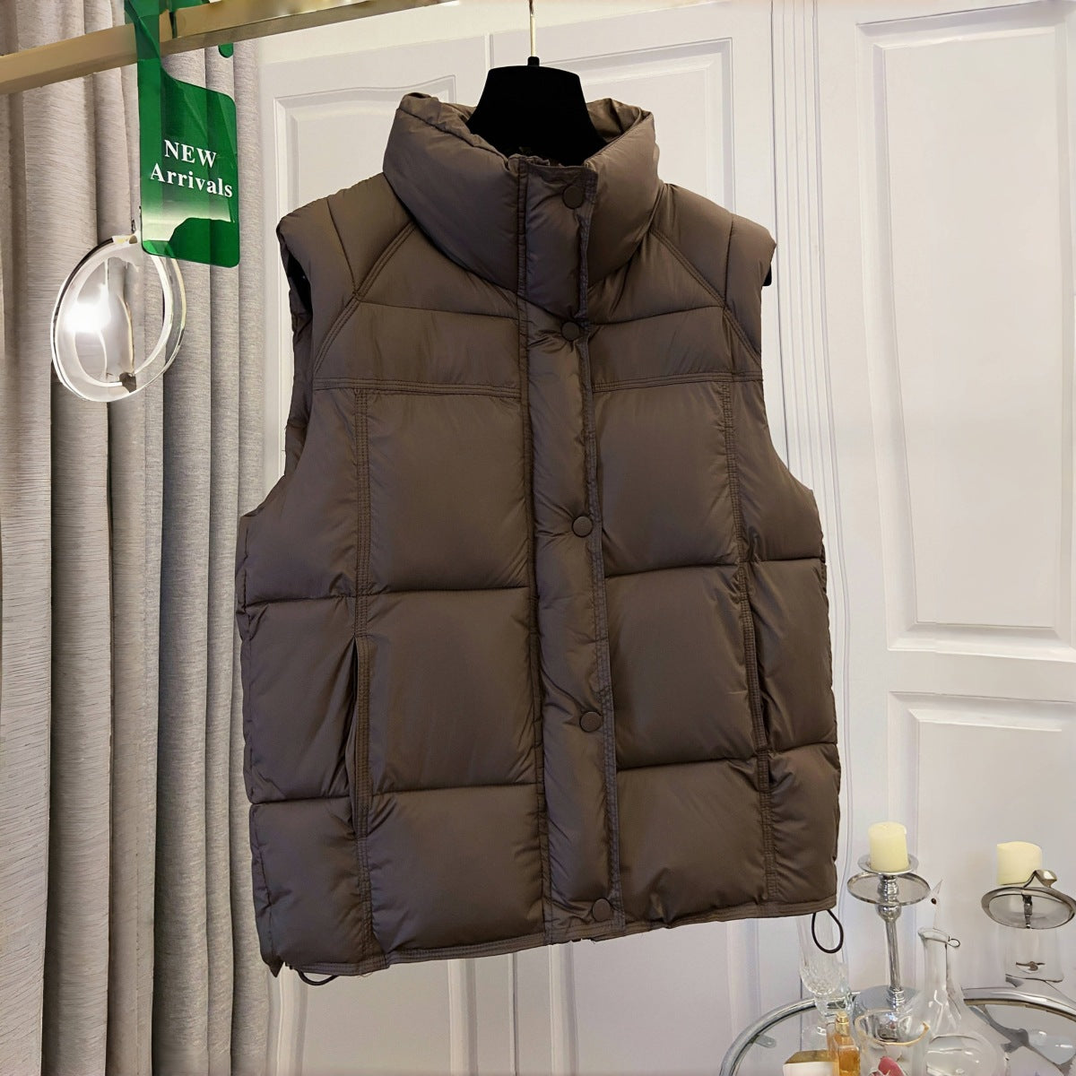 Veste de coton casual sans manches flatter à la mode