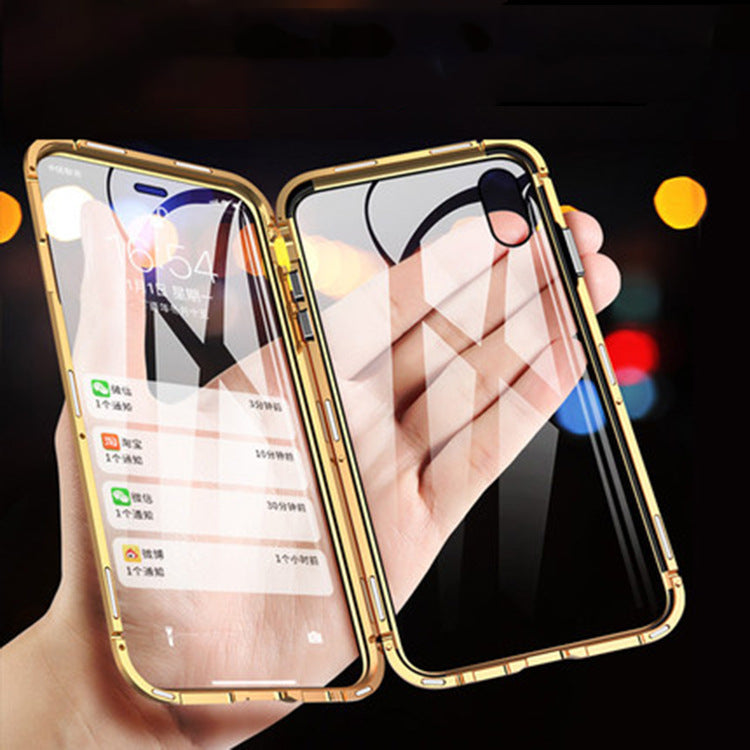 Applicable à la coque magnétique en verre trempé HD double face IPh14