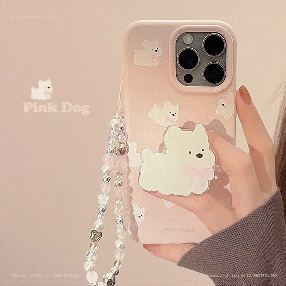 Doux et mignon West Highland Coque de téléphone Bracket blanc chien