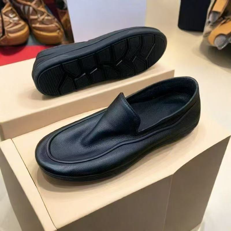 Souple-upper Casual Hommes Chaussures en cuir Style d'été