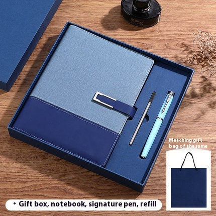 Carnet de notes d'affaires en cuir souple Ensemble cadeau de haute qualité
