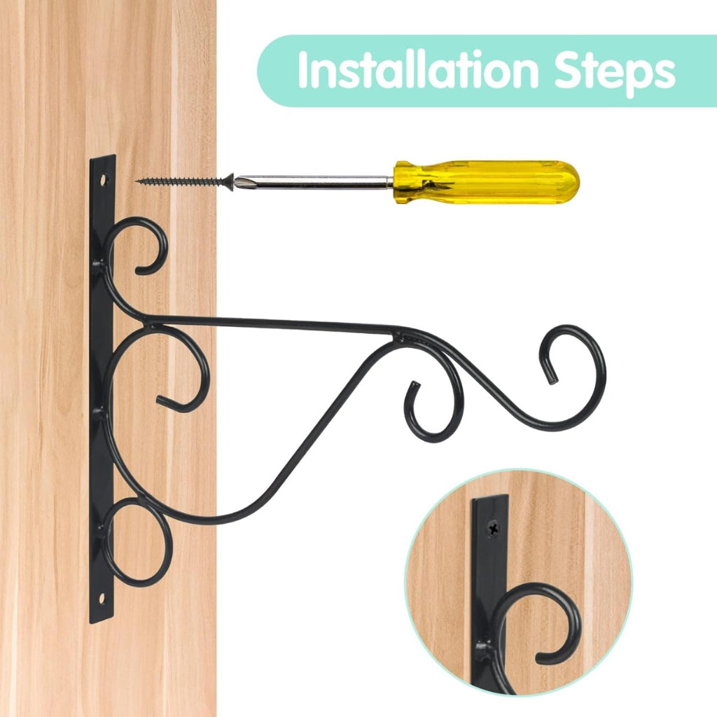 Supports pour paniers suspendus 2 pièces : cintres de plantes métalliques