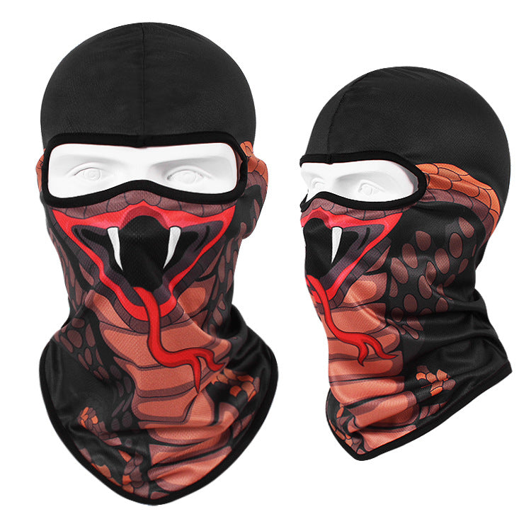 Masque de crâne respirant de moto à tête sèche rapide écran solaire