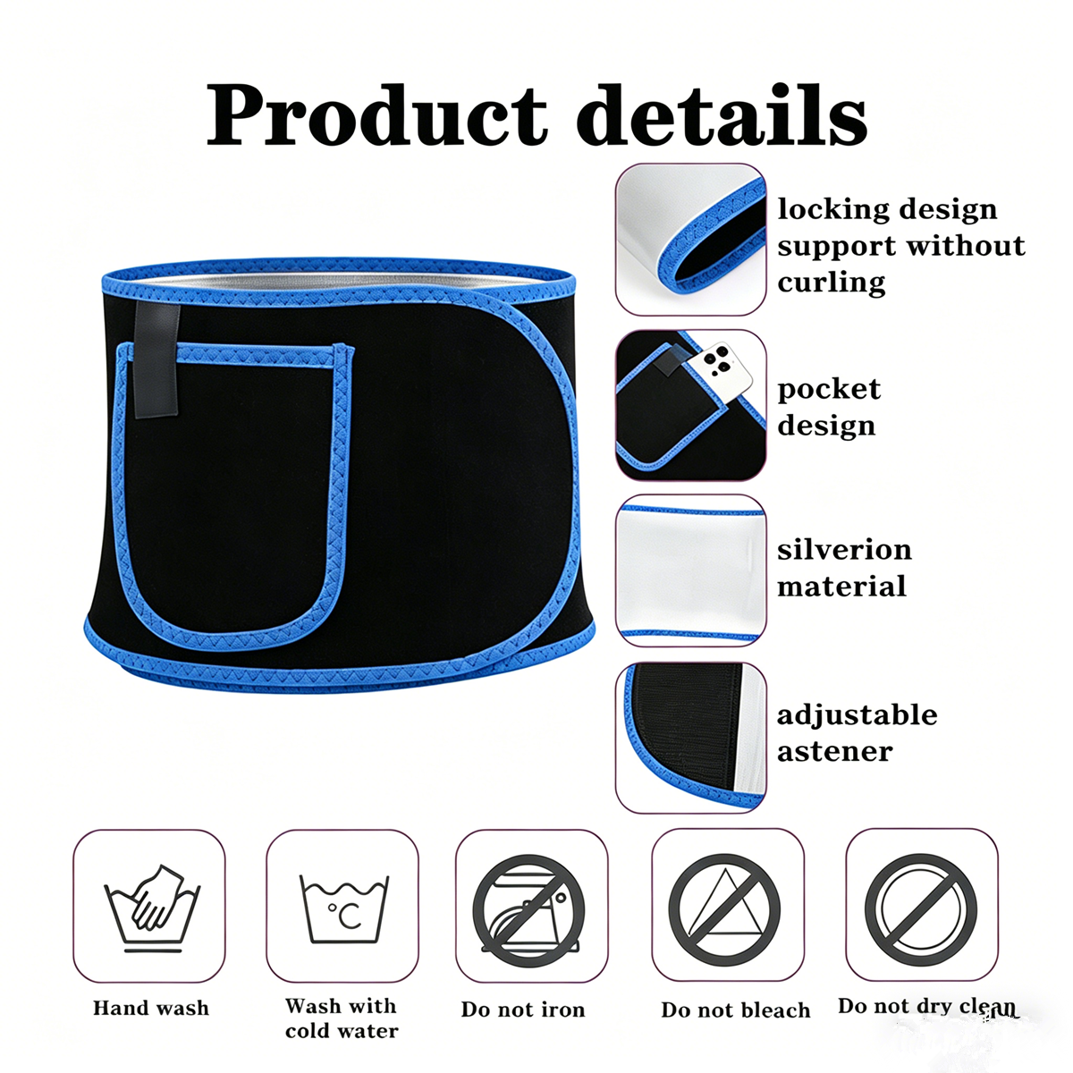 Hommes Femmes Tour de taille Ceinture Sweat Wrap Tummy Estomach Perte de poids Fat Burner