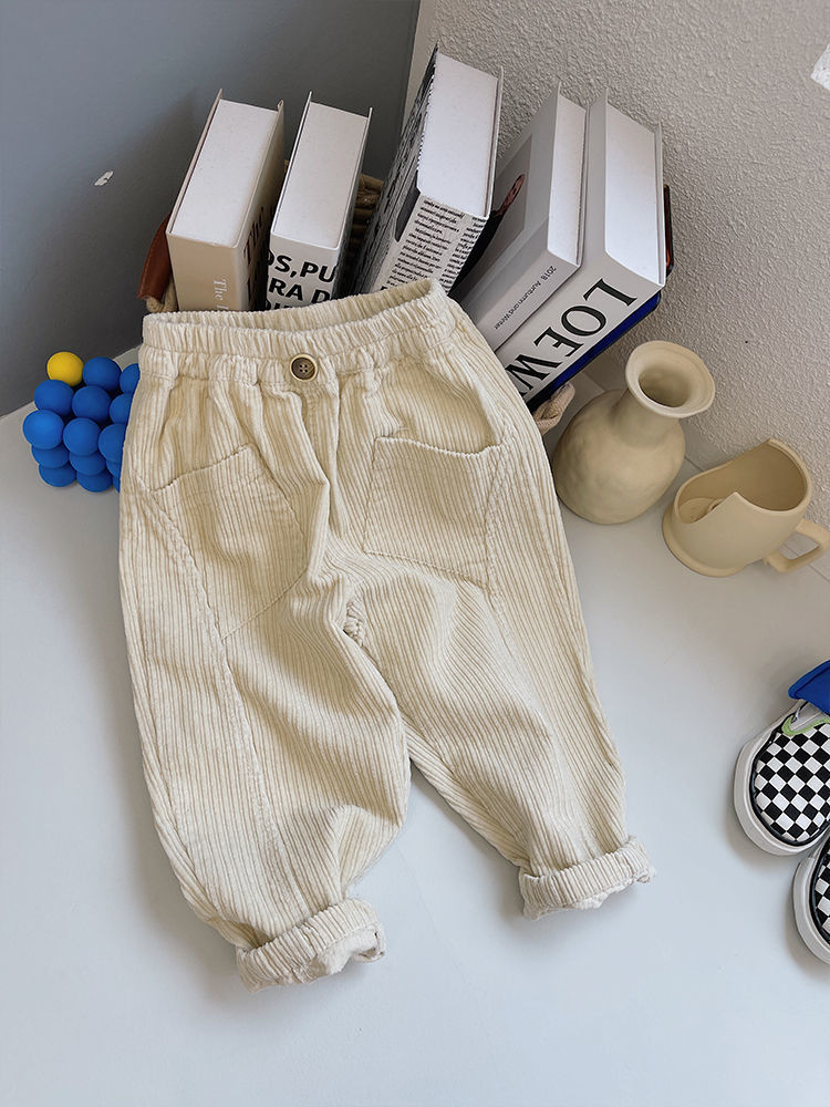 Pantalons d'automne et d'hiver pour enfants Pantalons en coton Corduroy