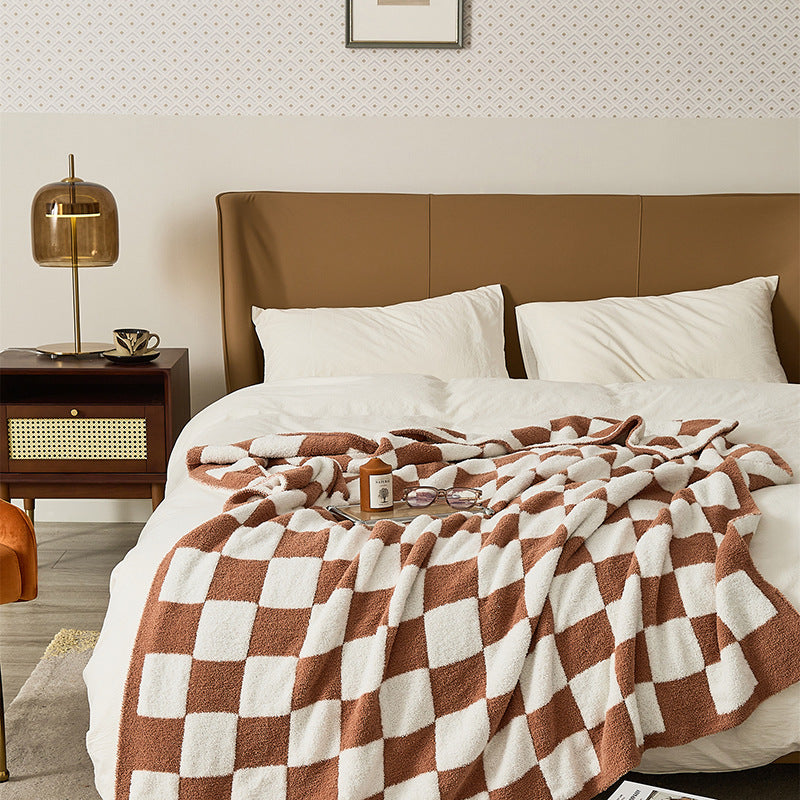 Couverture en Plaid de demi-velvet de style nordique