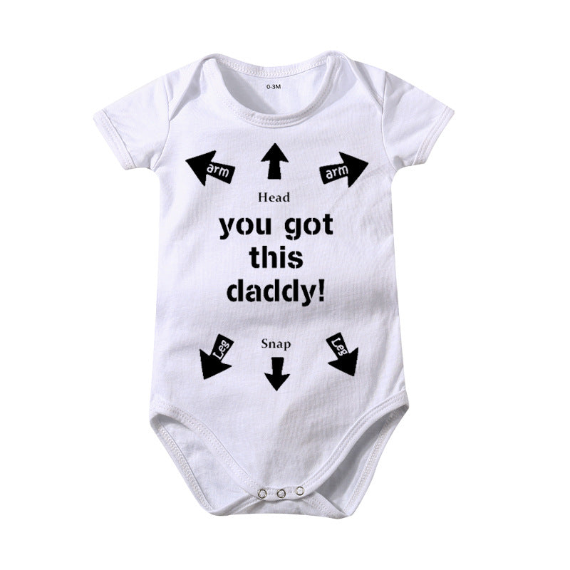 Lettre en coton Flèche Imprimer bébé Triangle Siamois Romper