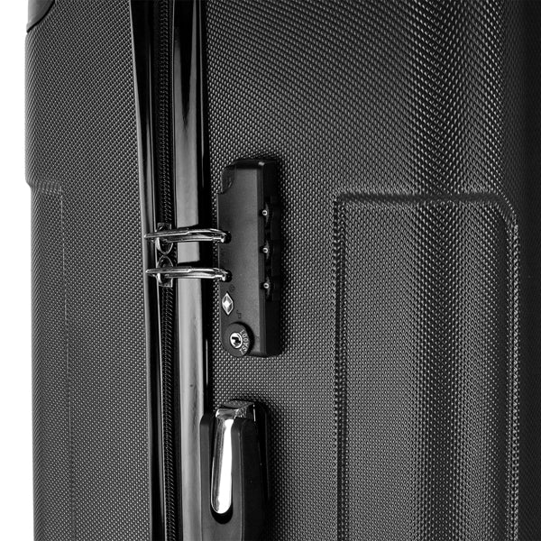 3-en-1 ABS Trolley Case 20 pouces-24 pouces-28 pouces noir