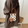 Sac Mini Bucket Retro Polka-dot style coréen pour femmes