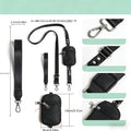 Twill Glossy Ribbon Phone Lanyard Bracelet de poignet amovible avec une petite poche de monnaie