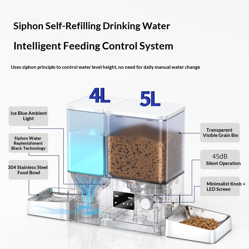 Alimentation automatique pour chats et chiens pour la distribution de nourriture et d'eau
