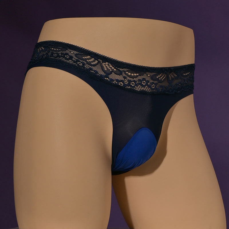 Romantique Dentelle Slip Homme Confortable Soie Glace Respirante Pantalon élastique