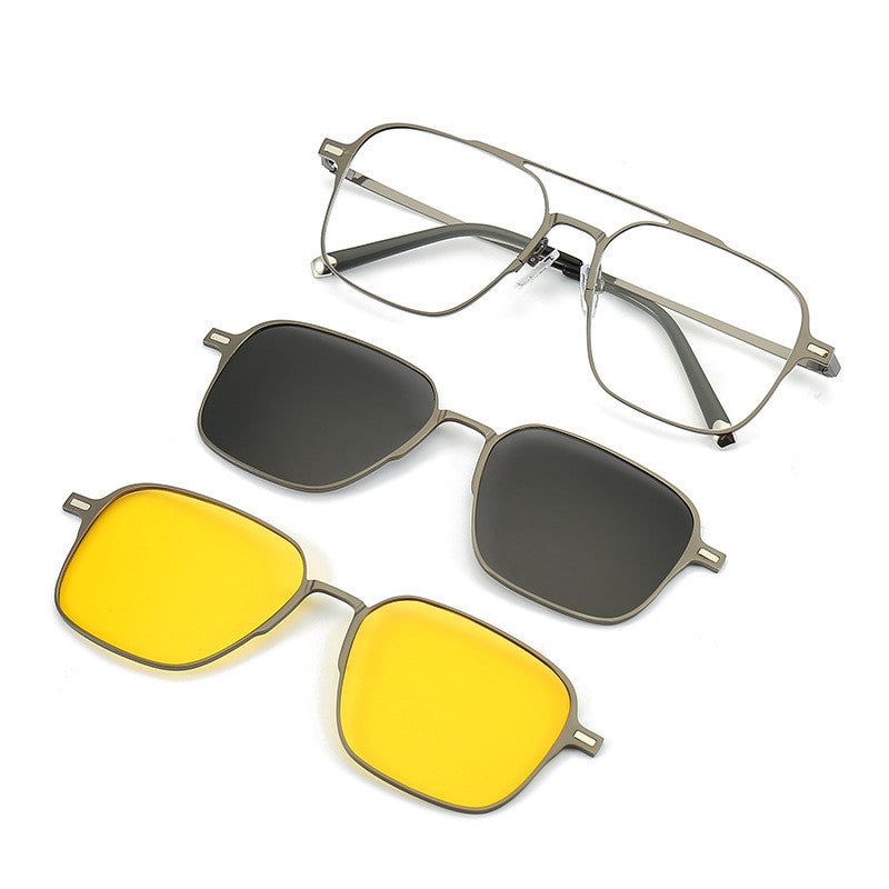 Lunettes de soleil Uv Protection Kit d'aspiration magnétique Miroir Myopia Cadre polarisé