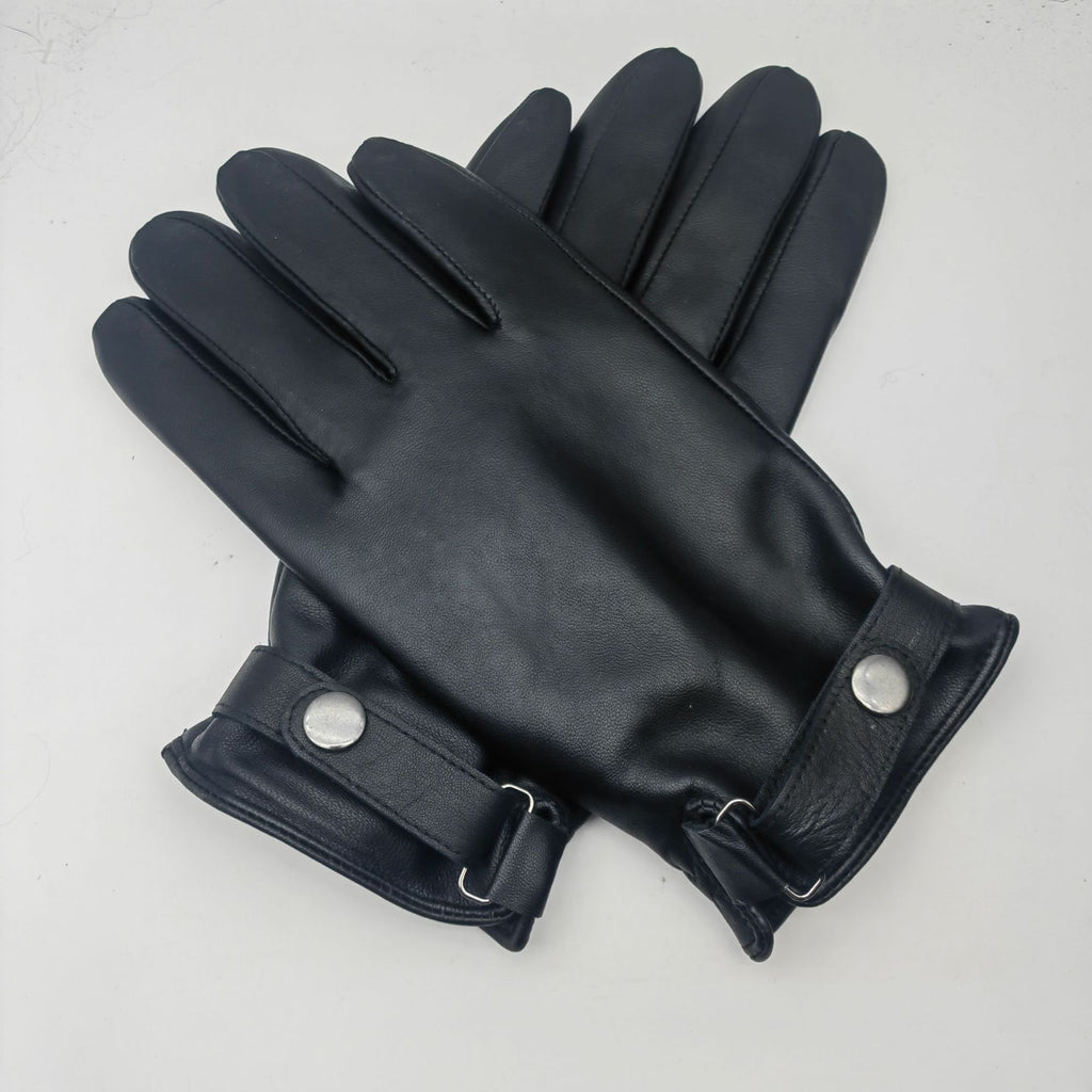Gants en cuir imperméables élégants simples pour hommes pour le cyclisme extérieur
